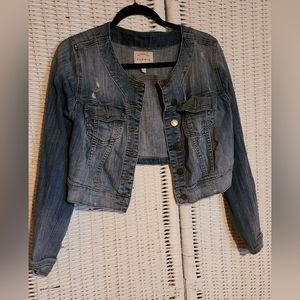 Torrid Distressed Cropped Jacket sz1